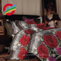 China supplier In stock 3D 100% polyester colorful flowers bedding sets for Russia and CIS